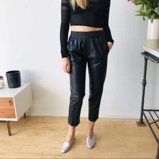 Zara - Black Leather Pants