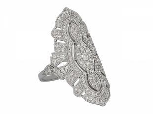Tess Diamond Ring in 18K White Gold