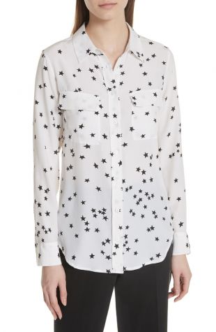 Equipment - 'Starry Night' Silk Shirt