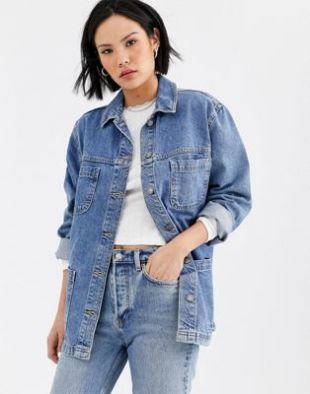 Josephine, Oversized Denim Jacket - Blue