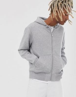 Weekday - Tom - Hoodie à fermeture éclair - Gris | ASOS
