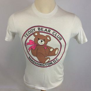 Rare 1980's Vintage Teddy Bear Club of Washington DC T Shirt Steiff