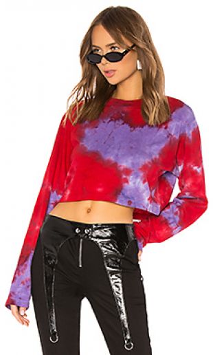 Purple and Red Crop Top