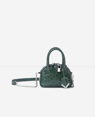 Irina Croc Bag in Green