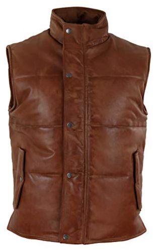 Gilet classique en cuir noir, Achat Vente de gilets cuirs pour homme