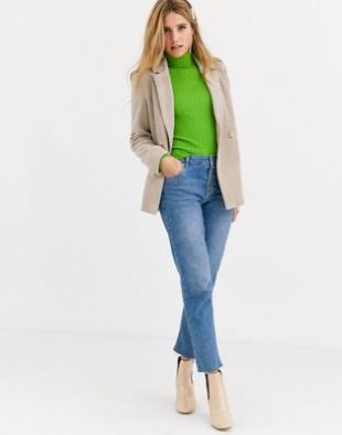 Pieces - Blazer ajusté en velours côtelé - Sable | ASOS