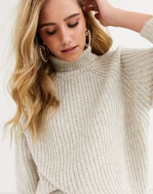 Pull&Bear - Pull col roulé - Beige | ASOS