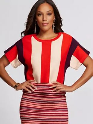 Stripe Colorblock Sweater - Gabrielle Union Collection