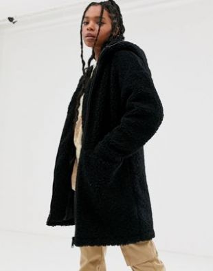 Noisy May - Veste épaisse duveteuse à fermeture éclair - Noir | ASOS