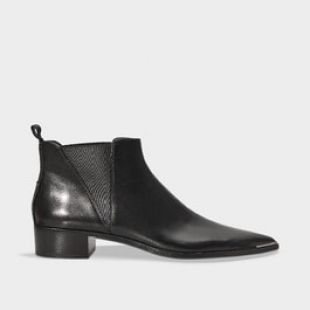 Bottine D-Racer Veau velours noir et peau lainée de mouton blanche