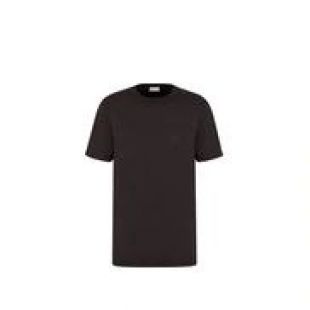 Black Cotton T-Shirt with 'CD Icon' Logo