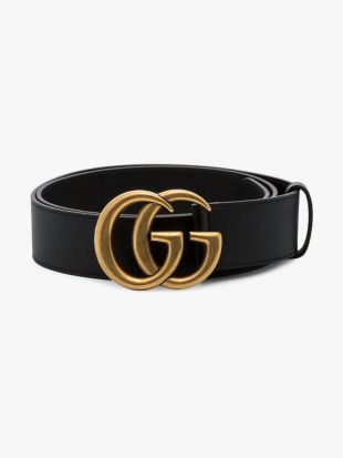 Gucci - Black GG Leather Belt