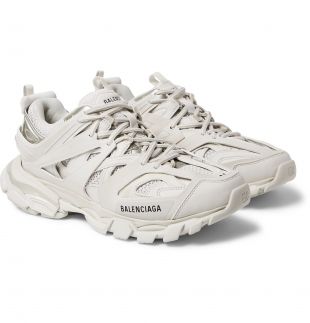 Balenciaga Rubber Mixed media Leather Track Sneakers in