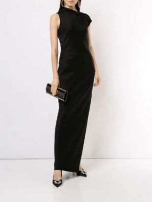 Robe Drapée à Design Asymétrique à Une Épaule