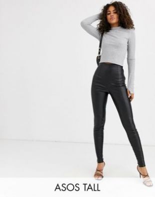 ASOS DESIGN Tall - Pantalon en similicuir effet vaporisé | ASOS