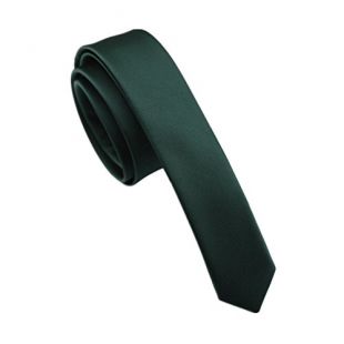 Elviros Mens Solid Color Eco-friendly Fashion Skinny Tie 1.6'' (4cm) Emerald