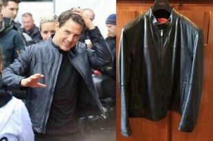 Hugo Lemy MISSION IMPOSSIBLE FALLOUT Tom Cruise Dark Blue Leather Jacket SIze L  | eBay