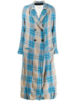 Check Unlined Maxi Coat