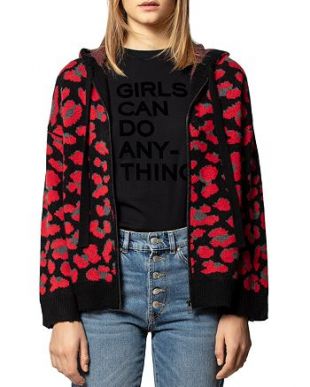 Lennox Leopard Cashmere Hoodie