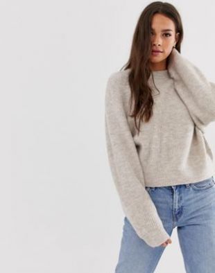 ASOS DESIGN - Pull duveteux à manches ballon | ASOS