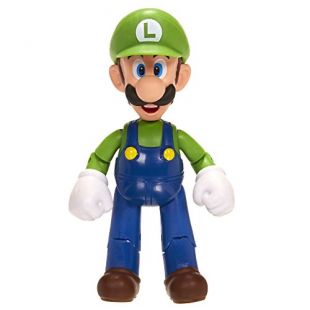 World of Nintendo 4" Luigi Figure with 1UP Accessory by World of Nintendo