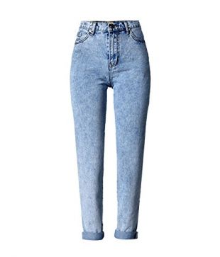 ECHOINE Women's Jeans High Waist Loose Fit Straight Leg Jeans Boyfriend Denim Pant