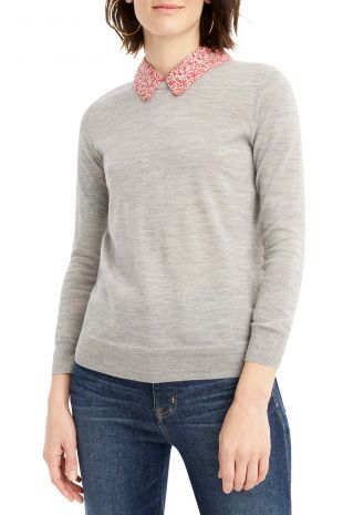 Grey Print Sweater