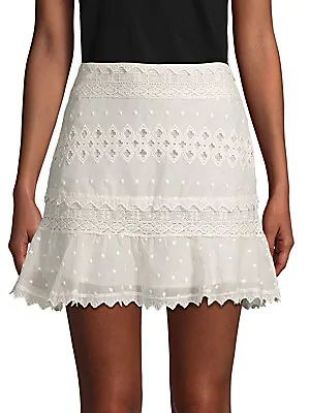White Embroidered Skirt
