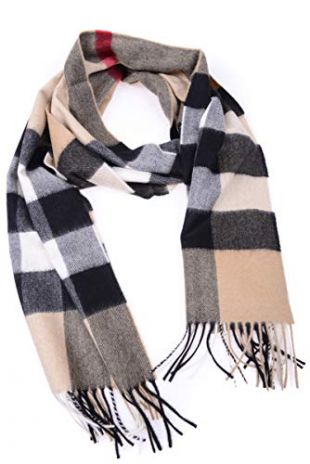 Burberry The Large Classic Cashmere Scarf in Check - Camel