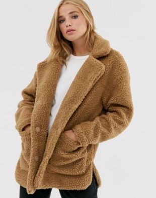 Kelsea - Manteau imitation peau de mouton