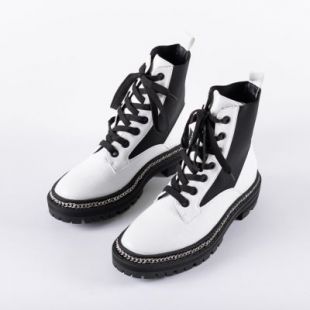 Lorelle Chunky Hiker Boot In White