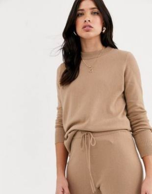 Knitted Crew Neck Jumper Co Ord