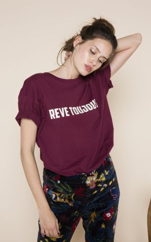 Tshirt Reve Toujours bordeaux