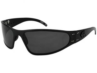 Gatorz Gafas de Sol Wraptor, Marco de Aluminio Metal, Estilo Militar táctica, Lente Ahumado no polarizada apagón Un tamaño