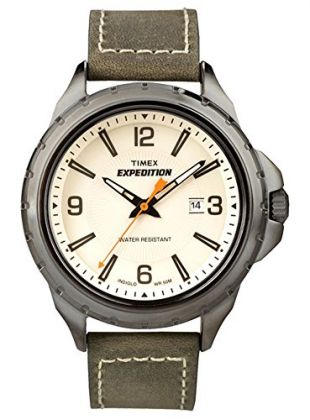 Timex Herren-Armbanduhr Analog Quarz Leder T49909