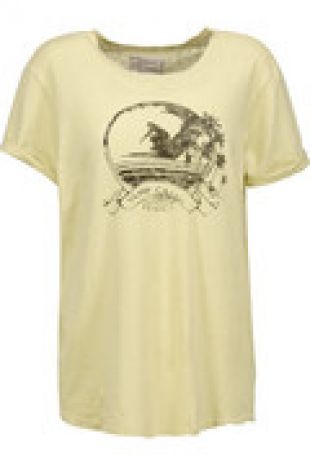 The Rolled Sleeve printed linen and cotton blend T shirt