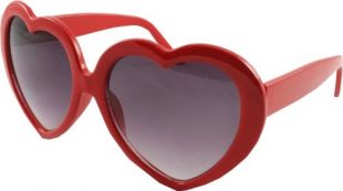 Revive Eyewear Heart Shaped Lolita Sunglasses (Red, 70)