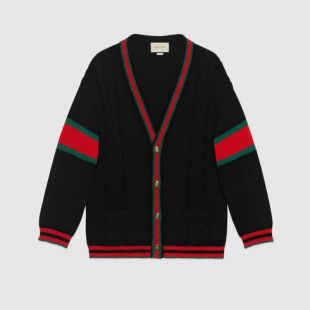 Oversize cable knit cardigan