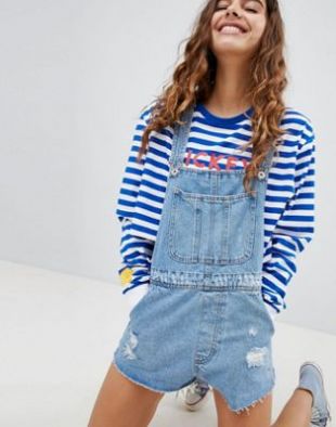 Denim Short Dungarees