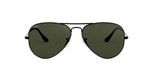 Ray-Ban RB3025 Aviator Occhiali da Sole Unisex Adulto, Nero (Schwarz L2823), 58 mm