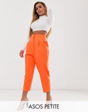 Pantalon ultra fuselé style années 80 - Orange vif