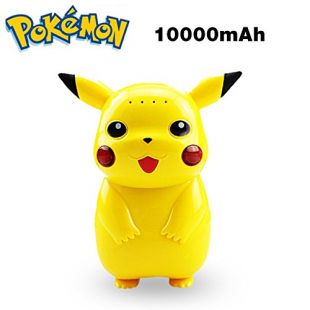 Pokemon Go Pikachu teléfono móvil por de lujo Set de regalo Pokeball banco de alimentación externa 10000 mAh LED USB portátil recargable. Oficial pokemongo Pikachu con luz Up mejillas y conversaciones cuando se presiona nariz.