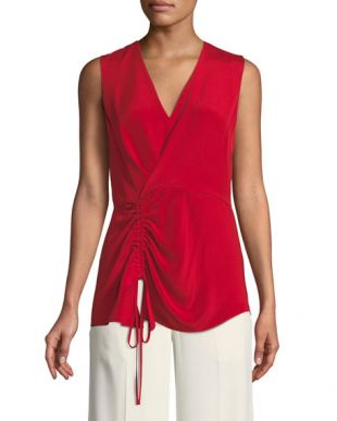 Sleeveless Asymmetrical Blouse