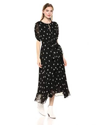 Shoshanna Damen Savona Dress Kleid, schwarz/weiß, 38