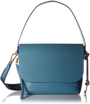 Fossil - Maya bolsa cruzada Mujer, Azul (Caribe), Talla única