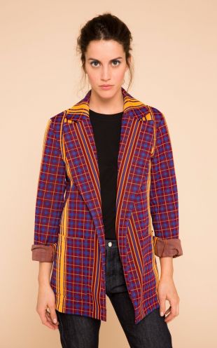 Veste Laura Larissa orange bordeaux