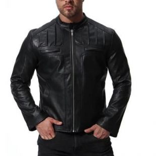 Veste cuir homme PU cuir Hiver
