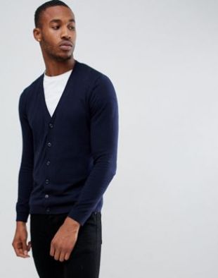 Cardigan en coton - Bleu marine