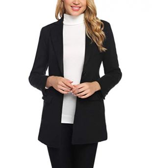 Akalnny Womens Coat Casual Lapel Long Single Breasted Winter Coat