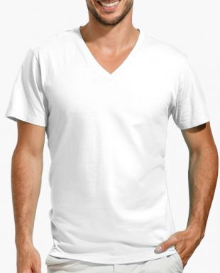 Banana Republic - White V-Neck T-Shirt